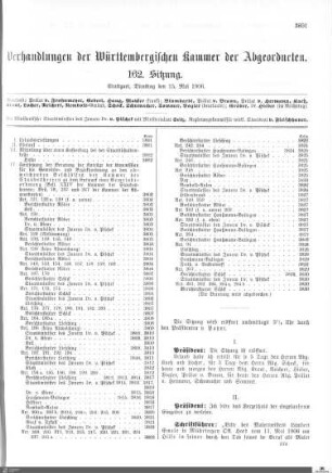 162. Sitzung, Stuttgart, 15.5.1906