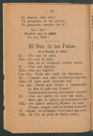 El dúo de los Patos. : de la Marcha de Cádiz