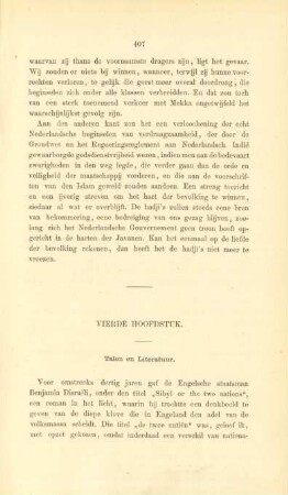 Vierde hoofdstuk. Talen en literatuur