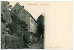 Constappel. Wohnhaus. Förster mit Hund