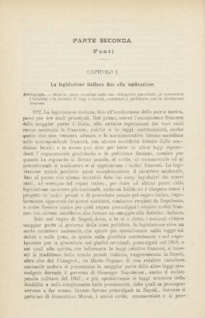 Parte seconda. Fonti