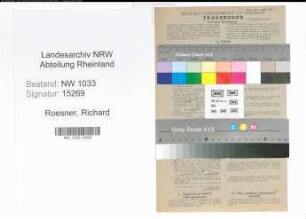 Entnazifizierung Richard Roesner , geb. 10.08.1901 (Kriminalbeamter)