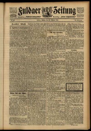 Zweite Ausgabe vom Freitag, den 26. Oktober 1906.