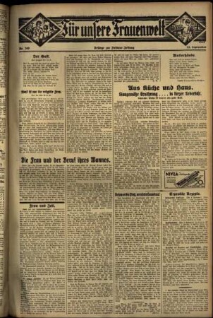 Zweite Ausgabe vom Donnerstag, den 13. September 1934.