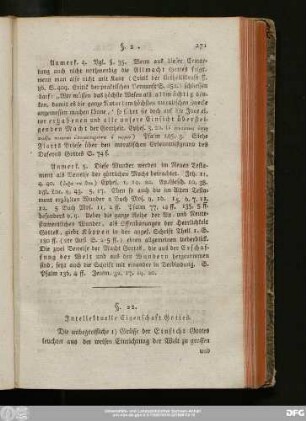 §. 22. Intellektuelle Eigenschaft Gottes.
