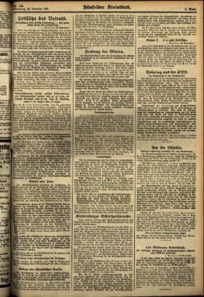 Zweite Ausgabe vom Donnerstag, den 26. November 1931.