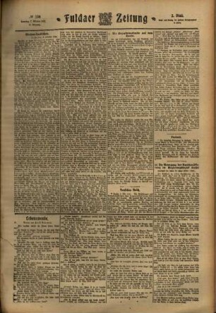 Zweite Ausgabe vom Samstag, den 07. Oktober 1911.