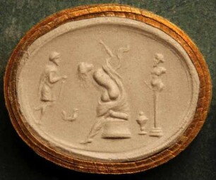 Eine Bacchantin und ein stehender Mann (Daktyliothek, Supplement)