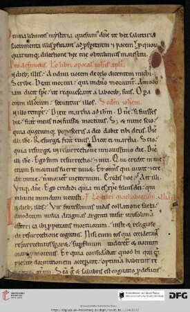 Aus einem Brevier des späten 12. Jh.s.: Lesungen zum Totenoffizium