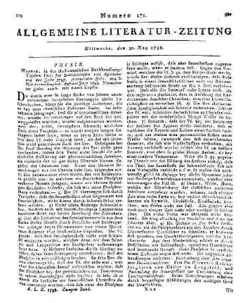 Taschenbuch für Scheidekünstler und Apotheker. Jg. 18-19. Hrsg. v. J. F. A. Göttling. Weimar: Hoffmann 1797-98 Hauptsacht. teils: Almanach oder Taschenbuch für Scheidekünstler und Apotheker