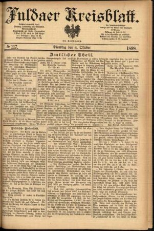 Ausgabe vom Dienstag, den 04. Oktober 1898.