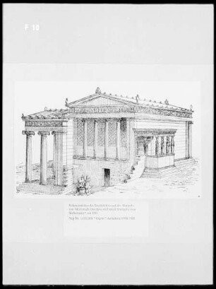 Rekonstruktion des Erechtheions auf der Akropolis von Athen