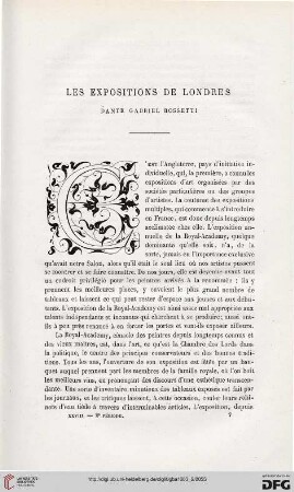 2. Pér. 28.1883: Les expositions de Londres : Dante Gabriel Rossetti