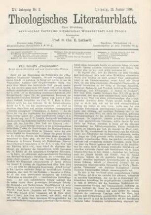17-20 Phil. Schaft's ʺPropädeutikʺ