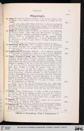 Hippologie (Nr. 841 - 850)