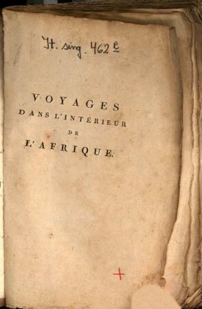 Voyages dans l'Interieur de l'Afrique 1797 - 1798