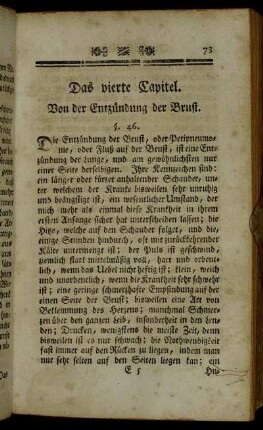Das vierte Capitel. Von der Entzündung der Brust.
