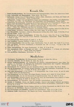 Metallarbeiten (Nr. 19-42)