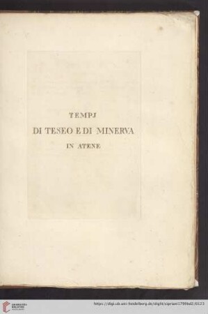 Tempj di Teseo e di Minerva in Atene