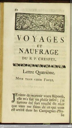 Lettre Quatrième