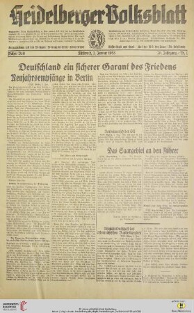 Nr. 1 - Nr. 10 (2. Januar - 12. Januar)