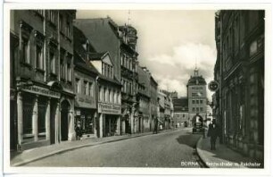 Borna. Reichsstraße mit Reichstor