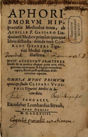 Aphorismorum methodus nova