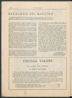Decálogo del maestro