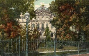 Postkartenalbum mit Motiven von Karlsruhe. "Karlsruhe in Baden. Erbgroßherzogliches Palais"
