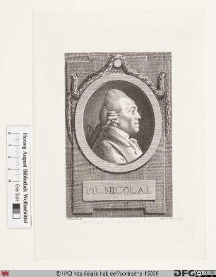 Bildnis (Christoph) Friedrich Nicolai