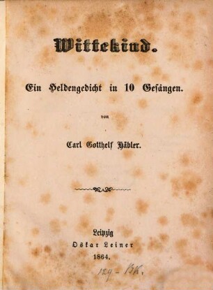 Wittekind : ein Heldengedicht in 10 Gesängen