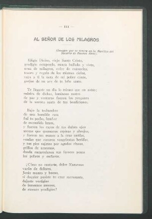 Al Señor de los Milagros