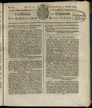 No. 88, Sonnabend den 31. Oktober 1812