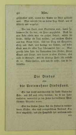 Die Hindus oder die Ureinwohner Hindostans