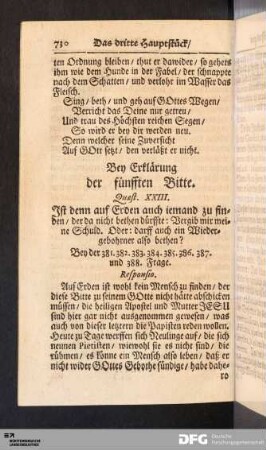 Bey Erklärung der fünfften Bitte.