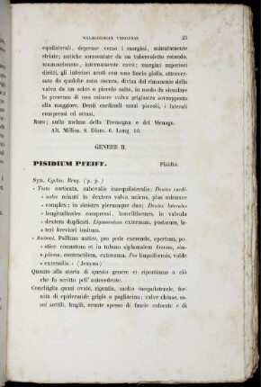 Genere II. Pisidium Pfeiff.