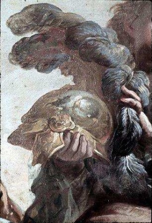 Mittelbild: Alexander opfert in Gegenwart des Hohepriesters Jaddus im Tempel zu Jerusalem