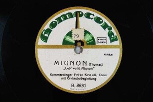 Mignon : "Leb' wohl, Mignon" / (Thomas)