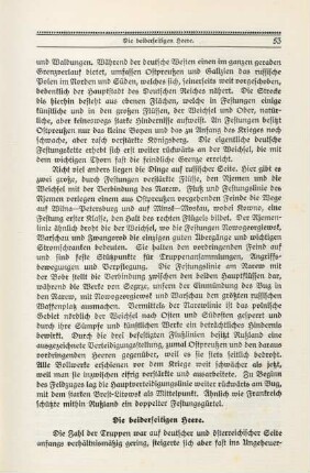 Die beiderseitigen Heere.