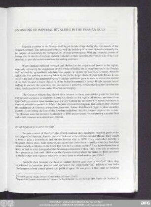 Beginning Of Imperial Rivalries In The Persian Gulf