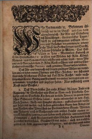 Capitulatio Deß Allerdurchleuchtigsten Großmächtigsten Fürsten und Herrn Herrn Ferdinands deß IV. Erwöhlten Römischen Zu Hungarn und Böheim, Dalmatien, Croatien und Sclavonien, [et]c. Königs, Ertzhertzogens zu Oesterreich, Hertzogens zu Burgund, Steyr, Kärnten, Crain und Würtenberg, [et]c. Grafens zu Tyrol, [et]c. : auffgerichtet Zu Augspurg den 29. May 1653.