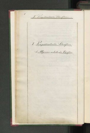 1. Allgemein einleitende Schriften.