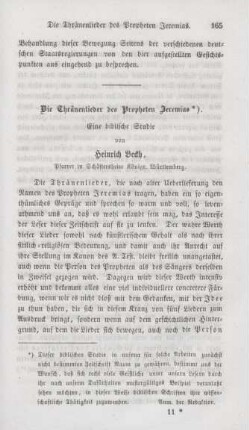 165-210 Die Thränenlieder des Propheten Jeremias : eine biblische Studie