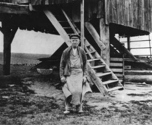 Naundorf-Gastewitz. Bockmühle mit Windmüller, Repro