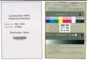 Entnazifizierung Hans Buehmann , geb. 06.04.1913 (Ingenieur)