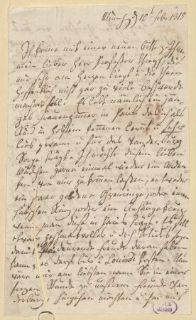 Friedrich Wilhelm Thiersch (1784-1860) Nachlass: Brief von Friedrich Heinrich Jacobi an Friedrich Wilhelm Thiersch - BSB Thierschiana I.87. Jacobi, Friedrich Heinrich