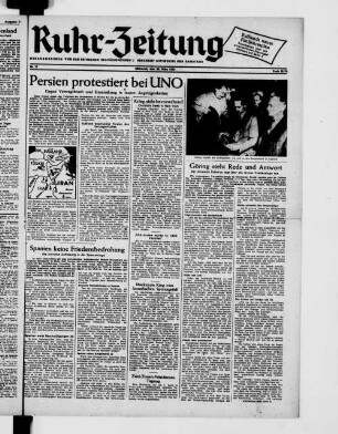 Ruhr-Zeitung ; Ausgabe G ; Gelsenkirchen, Bottrop/Gladbeck