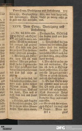XXVII. Vom Creuz, Verfolgung und Anfechtung.
