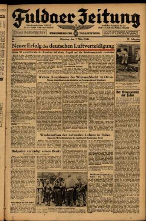 Ausgabe vom Dienstag, den 07. März 1944.