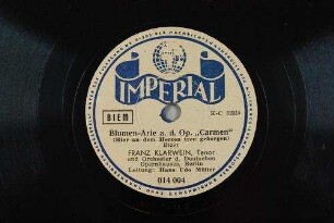 Blumen-Arie a. d. Op. "Carmen" : (Hier an dem Herzen treu geborgen) / Bizet